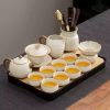 Beige Minimalist Ru Kiln Ceramic Gongfu Tea Set - 7