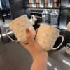 Modernes Porzellan-Teeservice mit goldenen Punkten und Hirsch-Halterung Gold Polka Dot Porcelain Tea Set with Deer Holder - Modern Luxury - 3