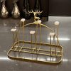 Modernes Porzellan-Teeservice mit goldenen Punkten und Hirsch-Halterung Gold Polka Dot Porcelain Tea Set with Deer Holder - Modern Luxury - 4