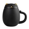 Keramik-Teetasse mit Katzenmotiv, Teesieb & Deckel Cat Face Ceramic Tea Mug with Infuser & Lid (12 oz) - 6