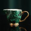Grünes Porzellan-Teeset im englischen Stil mit eleganter Kanne & Goldrand Luxury English Tea Set: Porcelain Teapot Set (Green) - 7