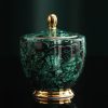 Grünes Porzellan-Teeset im englischen Stil mit eleganter Kanne & Goldrand Luxury English Tea Set: Porcelain Teapot Set (Green) - 8