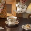 Bunny Floral Porcelain Tea for One Set with Gold Trimmings - 3