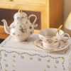 Bunny Floral Porcelain Tea for One Set with Gold Trimmings - 1