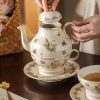 Bunny Floral Porcelain Tea for One Set with Gold Trimmings - 2
