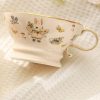 Bunny Floral Porcelain Tea for One Set with Gold Trimmings - 5