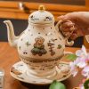 Tea-for-One-Set aus Porzellan mit Bären-Illustration Bear Illustration Porcelain Tea for One Set | Whimsical Teapot & Cup - 4
