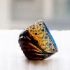 Edo Kiriko Blue-Amber Crystal Sake Glass | Handcrafted Japanese Glassware - 8