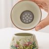 Kung-Fu-Teeservice aus Keramik mit Blumen- und Schmetterlingsdekor Floral Chinese Kung Fu Tea Set - Elegant Ceramic Tea Ceremony Service - 3