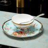 Blue Phoenix Bone China Dinnerware Set with Gold Rims - 5