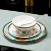 Blue Phoenix Bone China Dinnerware Set with Gold Rims - 8