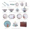 Blue Phoenix Bone China Dinnerware Set with Gold Rims - 11