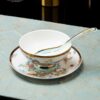Blue Phoenix Bone China Dinnerware Set with Gold Rims - 4