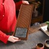 Hard Bamboo Wujin Stone Gongfu Tea Tray with Drainage System - 1