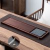 Hard Bamboo Wujin Stone Gongfu Tea Tray with Drainage System - 3