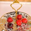 Porzellan-Etagere mit Schmetterlings- und Ruyi-Dekor European Floral Butterfly Porcelain Cake Stand | Tiered Dessert Server - 2