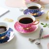 Elegantes Teetassen- und Untertassen-Set aus Bone China Elegant Bone China Tea Cup and Saucer Set | Luxury Porcelain - 4