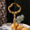 Blue Floral Bone China Cake Stand - Elegant Serving Tray - 2