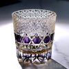 Handgefertigtes Edo-Kiriko-Whiskyglas aus Fluorit-Kristall mit Holzbox Edo Kiriko Fluorite Crystal Whisky Glass with Wooden Box | Handcrafted Japanese Crystalware - 7