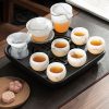 Transparent Liuli Glass Gaiwan Tea Set for Kung Fu Tea - 4