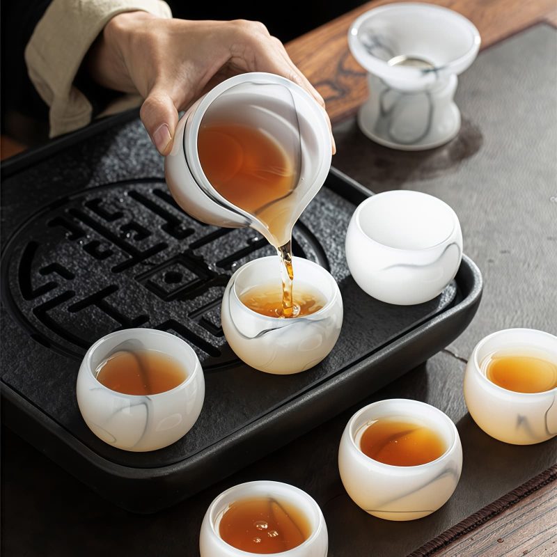 Transparent Liuli Glass Gaiwan Tea Set for Kung Fu Tea - 3