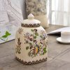Keramik-Teedose mit Frühlingsblumen-Motiv & luftdichtem Verschluss Spring Floral Ceramic Airtight Tea Caddy - Loose Leaf Tea Storage - 5