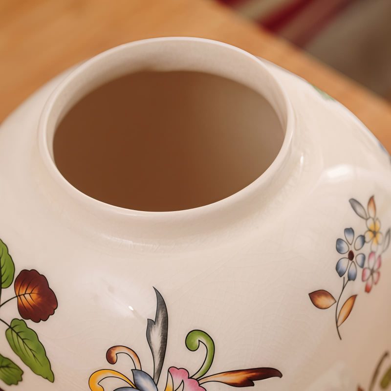 Keramik-Teedose mit Frühlingsblumen-Motiv & luftdichtem Verschluss Spring Floral Ceramic Airtight Tea Caddy - Loose Leaf Tea Storage - 3