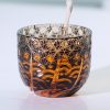 Edo Kiriko Sake-Glas | Handgeschliffenes Kristallglas in Schwarz & Bernstein Edo Kiriko Black-Amber Crystal Sake Glass | Handcrafted Japanese Glassware - 11