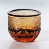 Edo Kiriko Sake-Glas | Handgeschliffenes Kristallglas in Schwarz & Bernstein Edo Kiriko Black-Amber Crystal Sake Glass | Handcrafted Japanese Glassware - 9