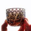 Edo Kiriko Sake-Glas | Handgeschliffenes Kristallglas in Schwarz & Bernstein Edo Kiriko Black-Amber Crystal Sake Glass | Handcrafted Japanese Glassware - 7
