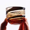 Edo Kiriko Sake-Glas | Handgeschliffenes Kristallglas in Schwarz & Bernstein Edo Kiriko Black-Amber Crystal Sake Glass | Handcrafted Japanese Glassware - 5