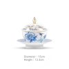 Handgefertigtes Bone-China-Geschirrset Golden Garden mit Goldakzenten Golden Garden Bone China Dinnerware Set with Gold Accents | INGRI - 18