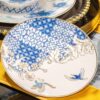 Handgefertigtes Bone-China-Geschirrset Golden Garden mit Goldakzenten Golden Garden Bone China Dinnerware Set with Gold Accents | INGRI - 5