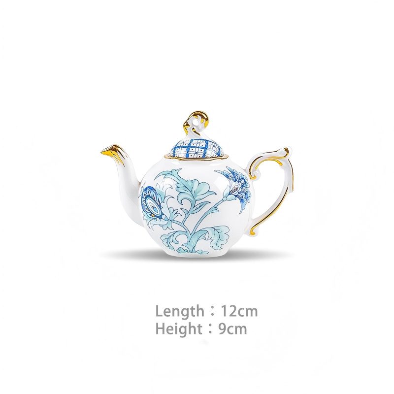 Handgefertigtes Bone-China-Geschirrset Golden Garden mit Goldakzenten Golden Garden Bone China Dinnerware Set with Gold Accents | INGRI - 26
