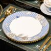 Handgefertigtes Bone-China-Geschirrset Golden Garden mit Goldakzenten Golden Garden Bone China Dinnerware Set with Gold Accents | INGRI - 7