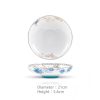 Handgefertigtes Bone-China-Geschirrset Golden Garden mit Goldakzenten Golden Garden Bone China Dinnerware Set with Gold Accents | INGRI - 19