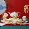 Englisches Teeservice aus Bone China mit Bergmotiv und Goldakzenten Mountain Landscape Bone China English Tea Set with Gold Accents - 6