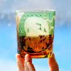 Handgefertigtes Edo-Kiriko-Whiskyglas „Raijin“ mit Holzbox Edo Kiriko Raijin Whisky Glass with Wooden Box - Japanese Artisan Tumbler - 2