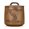 Teedose aus violettem Yixing-Ton Yixing Purple Clay Tea Caddy: Authentic Chinese Loose Tea Storage - 9