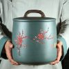 Teedose aus violettem Yixing-Ton Yixing Purple Clay Tea Caddy: Authentic Chinese Loose Tea Storage - 1
