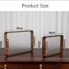 Rechteckiges Serviertablett aus Walnussholz & gehärtetem Glas mit Zapfenverbindung Rectangular Walnut Tempered Glass Tea & Fruit Tray | Mortise & Tenon - 7