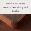 Rechteckiges Serviertablett aus Walnussholz & gehärtetem Glas mit Zapfenverbindung Rectangular Walnut Tempered Glass Tea & Fruit Tray | Mortise & Tenon - 4