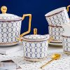 Teeservice „Circles & Dots“ aus Porzellan mit Goldrand Circles & Dots Porcelain Afternoon Tea Set with Gold Rims - 3