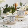 Teeservice „Circles & Dots“ aus Porzellan mit Goldrand Circles & Dots Porcelain Afternoon Tea Set with Gold Rims - 2
