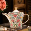 Englisches Teeservice aus Bone China mit roten Rosen und Golddekor Red Rose Bone China English Tea Set with Gold Accents - Elegant Tea Party - 1