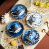White & Blue Patterned Porcelain Cup & Saucer Set with Gift Box - 5