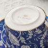 White & Blue Patterned Porcelain Cup & Saucer Set with Gift Box - 4
