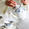 Englisches Teeservice aus Porzellan mit Blumenmuster und Ständer Floral English Tea Set with Rack | Porcelain Teapot Set - 7