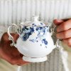 Englisches Teeservice aus Porzellan mit Blumenmuster und Ständer Floral English Tea Set with Rack | Porcelain Teapot Set - 5