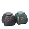 Keramik-Teedose mit Pflaumenblüten-Motiv und luftdichtem Verschluss Plum Blossom Ceramic Tea Caddy with Airtight Seal - Loose Leaf Storage - 8